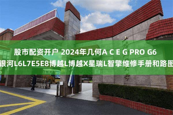 股市配资开户 2024年几何A C E G PRO G6 银河L6L7E5E8博越L博越X星瑞L智擎维修手册和路图