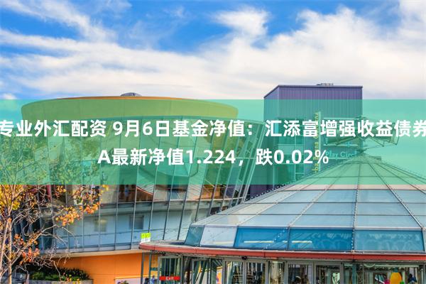 专业外汇配资 9月6日基金净值：汇添富增强收益债券A最新净值1.224，跌0.02%