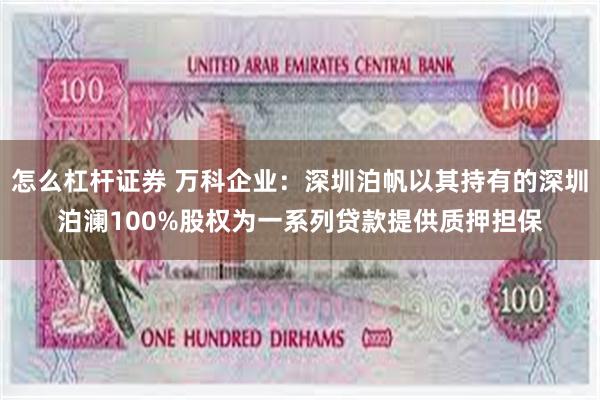 怎么杠杆证券 万科企业：深圳泊帆以其持有的深圳泊澜100%股权为一系列贷款提供质押担保