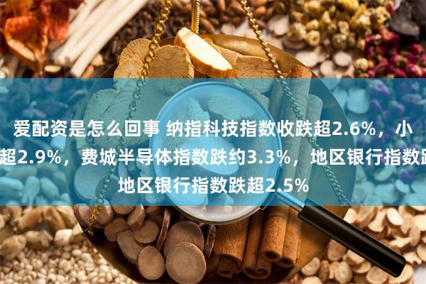 爱配资是怎么回事 纳指科技指数收跌超2.6%，小盘股指跌超2.9%，费城半导体指数跌约3.3%，地区银行指数跌超2.5%